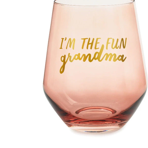 Hallmark I'm The Fun Grandma Stemless Wine Glass, 14 Oz. 1 Hallmark I'm The Fun Grandma Stemless Wine Glass, 14 Oz.