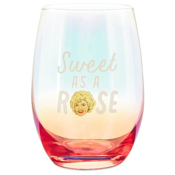 Hallmark Rose The Golden Girls Stemless Wine Glass, 16 Oz. 1 Hallmark Rose The Golden Girls Stemless Wine Glass, 16 Oz.