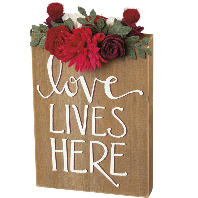 Block Sign - Love Lives Here 1 Block Sign - Love Lives Here