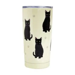 Black Cat Stainless Steel 16 Oz. Tumbler