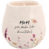 Meadows Of Joy Butterfly Floral 8 Oz. Soy Wax Candle Mom You Make Life Beautiful With Tranquility Scent