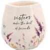 Meadows Of Joy Butterfly Floral 8 Oz. Soy Wax Candle Sisters Make The Best Of Friends With Tranquility Scent