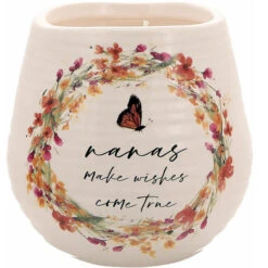 Meadows Of Joy Butterfly Floral 8 Oz. Soy Wax Candle Nanas Make Wishes Come True With Tranquility Scent