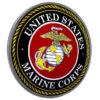 United States Marine Corps Emblem 15" Metal Dome Wall Sign