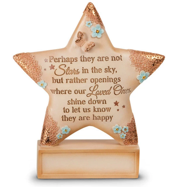 Stars In The Sky Sympathy Standing Star Shaped Plaque 4.5" 1 Stars In The Sky Sympathy Standing Star Shaped Plaque 4.5"