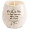 8 Oz. Soy Wax Sympathy Memorial Candle Our Loved Ones Safe In The Hands Of God With Tranquility Scent