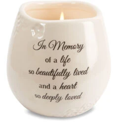 In Memory Sympathy Candle Made Of Soy Wax With Tranquility Scent