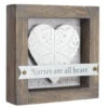 Nurses Are All Heart 4"x4" Décor Sign