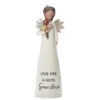 Bright Blessings 5.25" Angel Figurine With Colorful Flower Bouquet Love Has A Name Grandma