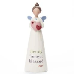 Birthstone Angel 5.25" Figurine July Loving Honest Blessed