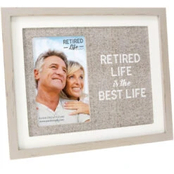Retired Is Best Life Frame Holds 4"x6" Photo