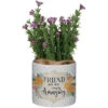 Friend You Are Simply Amazing Planter With Artificial Pink Floral