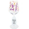 21 Birthday Wine Glass With Gemstone 17 Oz.