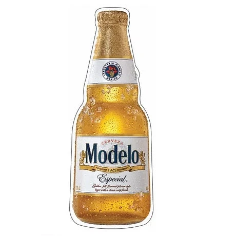 Modelo Shaped Embossed Metal Sign 1 Modelo Shaped Embossed Metal Sign