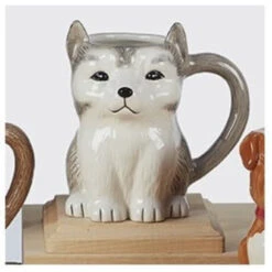 Sculpted 3-Dimensional 18 Oz. Dog Mug Husky