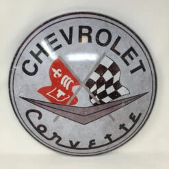 Corvette 15" Metal Dome Wall Sign