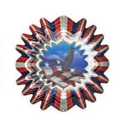 12" Animated Patriotic Wind Spinner