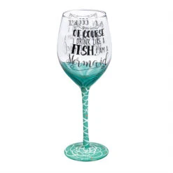 I'm A Mermaid 12 Oz. Wine Glass With Box