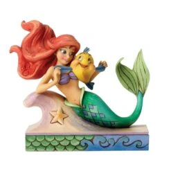 Jim Shore Disney The Little Mermaid Princess Ariel With Flounder Figurine "Fun And Friends"