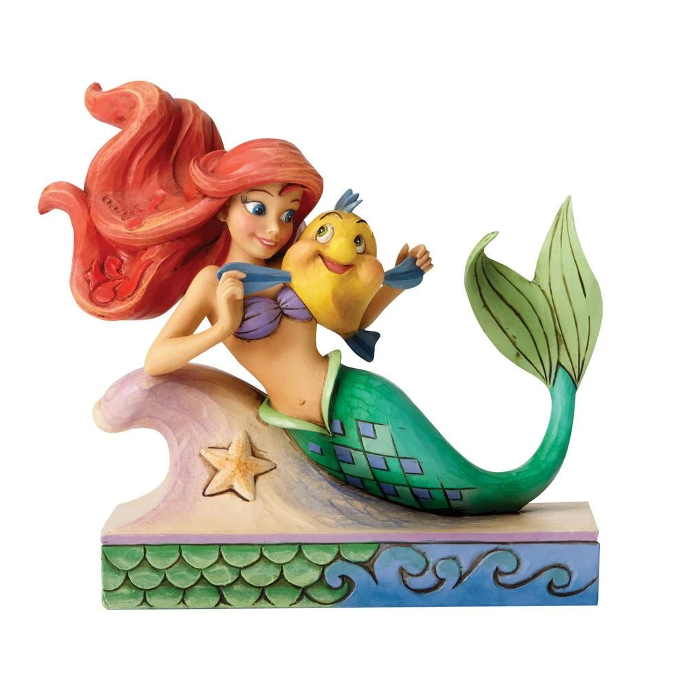 Jim Shore Disney The Little Mermaid Princess Ariel With Flounder Figurine "Fun And Friends" 1 Jim Shore Disney The Little Mermaid Princess Ariel With Flounder Figurine "Fun And Friends"