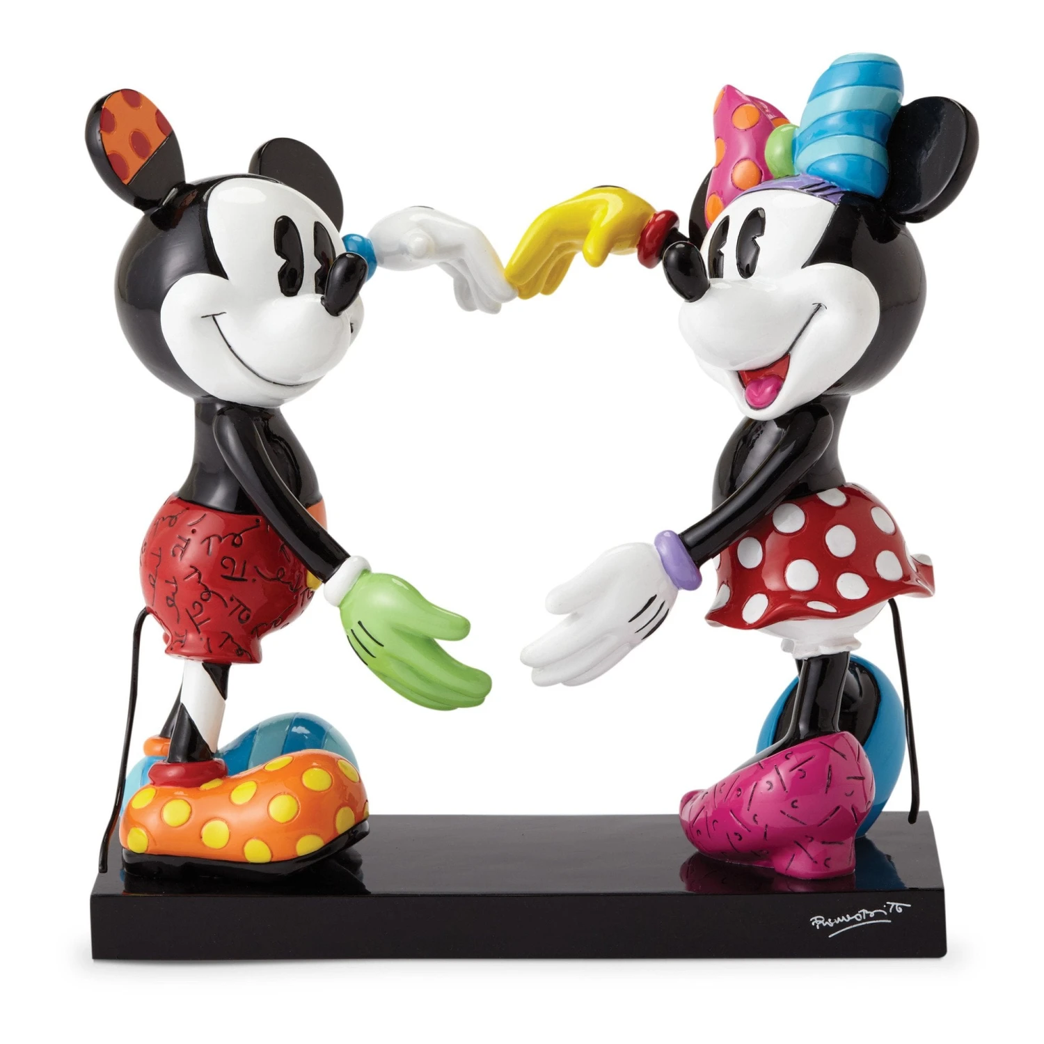 Disney Mickey & Minnie In Love Figurine By Romero Britto 1 Disney Mickey & Minnie In Love Figurine By Romero Britto