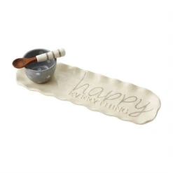 Mud Pie Happy Everything Ruffle Tray And Dip Set