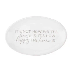 How Happy The Home Is Glazed Terracotta Tray