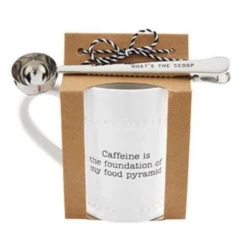 Caffeine Is The Foundation Of My Food Pyramid Mug And What's The Scoop Utensil Set