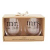 Est. 2022 Mr. & Mrs. Stemless Wine Glasses Set