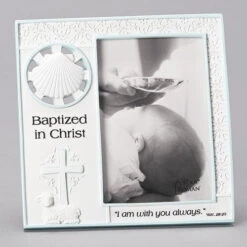 Baptized In Christ Blue Baptism Frame