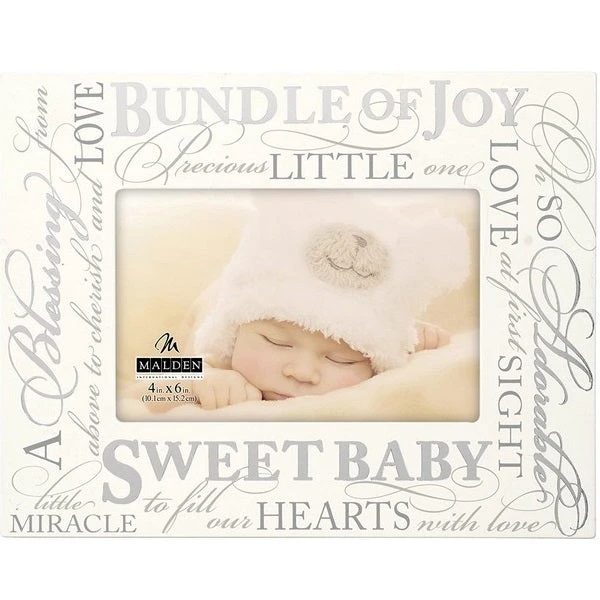 Malden Sweet Baby Silver 4"X6" Photo Frame 1 Malden Sweet Baby Silver 4"X6" Photo Frame