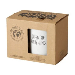 Our Name Is Mud It's Good To Be Queen Glitter Gold Crown Mug -Refined Spaces 6001219 PKG 2