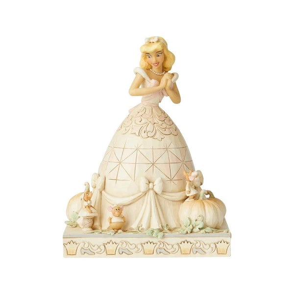 Jim Shore White Woodland Cinderella Figurine 1 Jim Shore White Woodland Cinderella Figurine