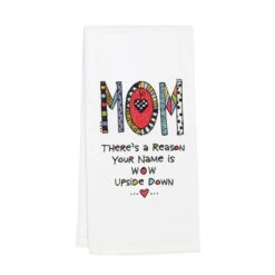 Embroidered Mom Tea Towel By Our Name Is Mud