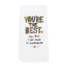 Embroidered You're The Best Tea Towel By Our Name Is Mud