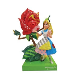 Britto Disney Alice In Wonderland Alice With Talking Rose Figurine