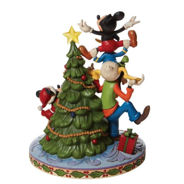 Jim Shore Disney Merry Tree Trimming Fab 5 Mickey Minnie Donald Pluto Goofy Decorating Tree Figurine 2 Jim Shore Disney Merry Tree Trimming Fab 5 Mickey Minnie Donald Pluto Goofy Decorating Tree Figurine - Image 2