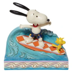 Peanuts By Jim Shore Snoopy & Woodstock Surfing Figurine