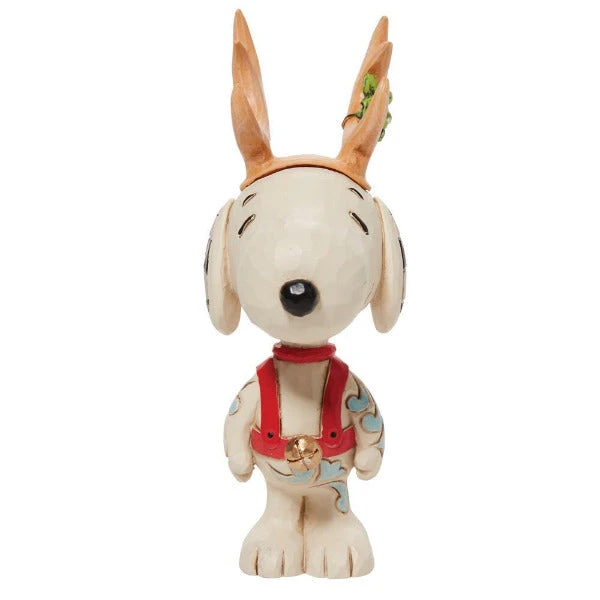 Jim Shore Peanuts Mini Snoopy Reindeer Figurine 1 Jim Shore Peanuts Mini Snoopy Reindeer Figurine