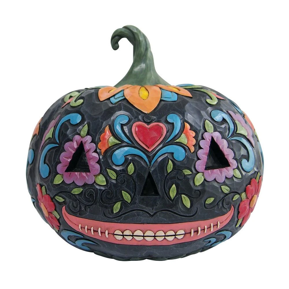 Jim Shore Day Of The Dead Jack-O-Lantern Pumpkin Figurine 1 Jim Shore Day Of The Dead Jack-O-Lantern Pumpkin Figurine