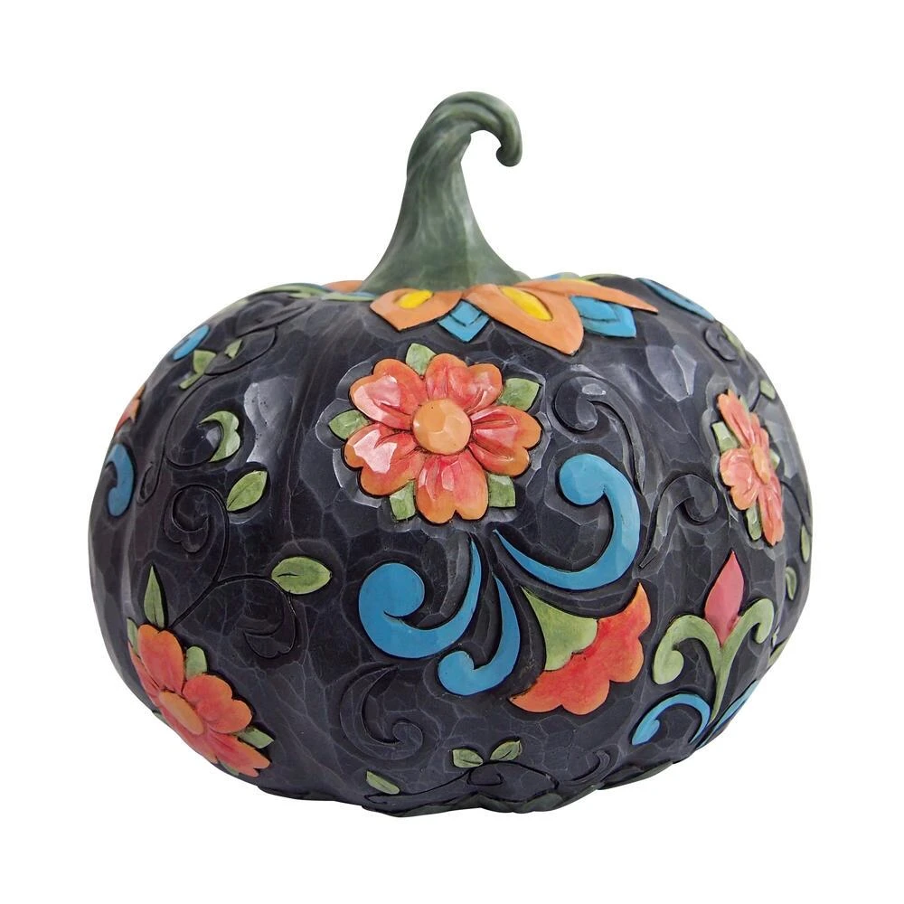 Jim Shore Day Of The Dead Jack-O-Lantern Pumpkin Figurine 2 Jim Shore Day Of The Dead Jack-O-Lantern Pumpkin Figurine - Image 2