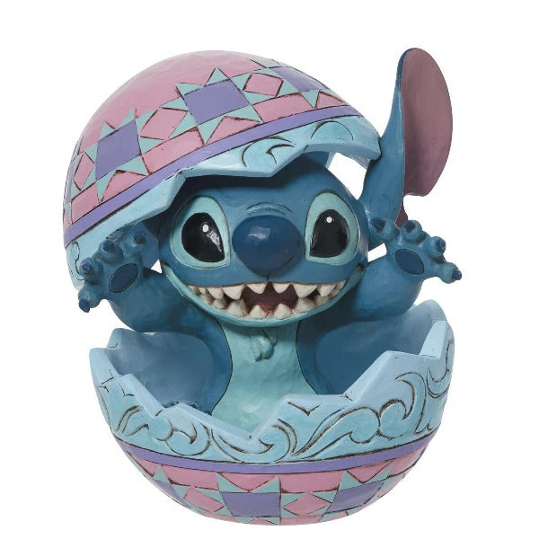 Jim Shore Disney An Alien Hatched Stitch Inside Easter Egg Figurine 1 Jim Shore Disney An Alien Hatched Stitch Inside Easter Egg Figurine