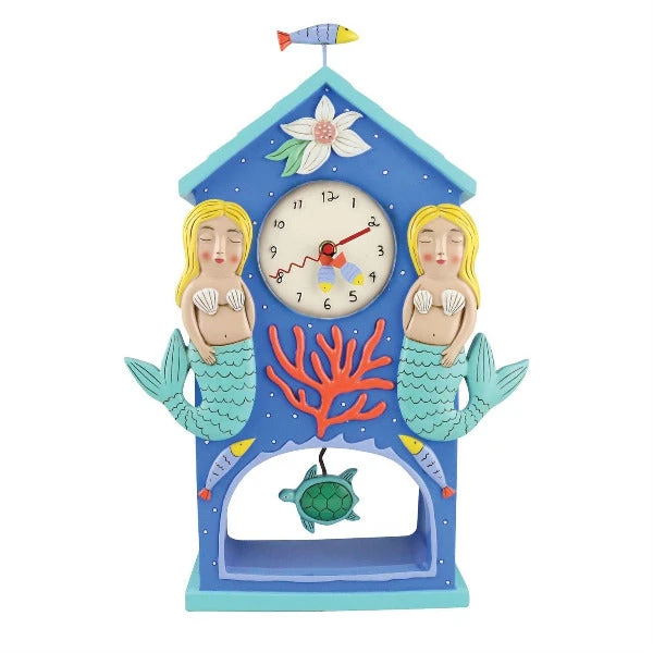 Allen Designs Twin Mermaid With Turtle Clock 1 Allen Designs Twin Mermaid With Turtle Clock