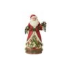 Jim Shore Heartwood Creek Santa With Poinsettia Garland