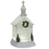 Glitter Light Up Church 10.6" Water Lantern
