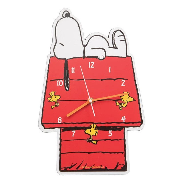 Peanuts Snoopy On Dog House Shaped Deco Clock 1 Peanuts Snoopy On Dog House Shaped Deco Clock