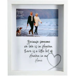 Heaven In Our Home Shadow Box Picture Frame Holds 4"x6" Photo