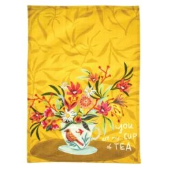 Allend Designs Cup Of Tea Tea Towel