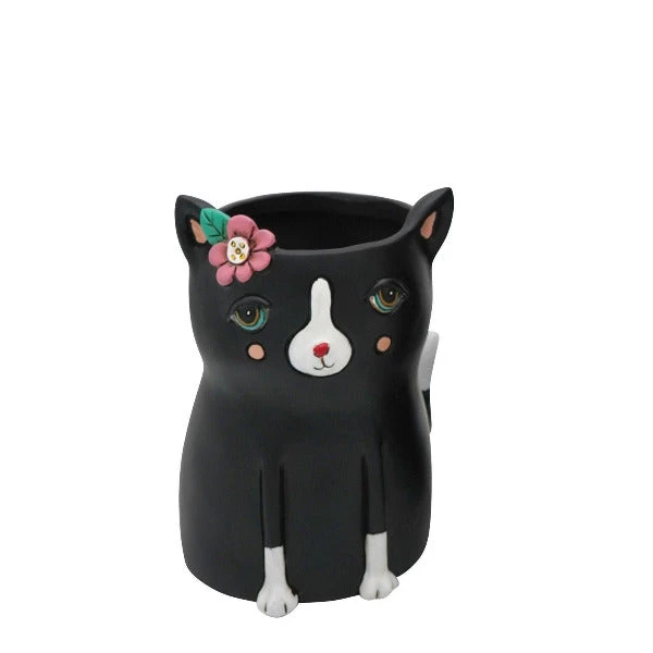 Allen Designs Baby Black Cat Planter 1 Allen Designs Baby Black Cat Planter
