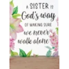 A Sister Is God's Way Of Making Sure We Never Walk Alone Glass Block